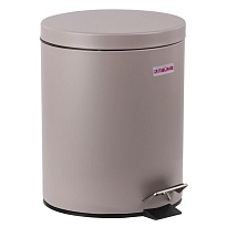 Ведро-контейнер для мусора (урна) с педалью LAIMA Classic, 12 л, серое, матовое, металл, со съемным внутренним ведром в Каменск-Уральском