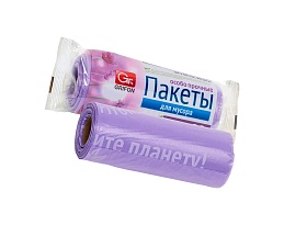 Мешки для мусора 35 л, ароматизированные, сиреневые, в рулоне 20 шт., ПНД, 12 мкм, 560х530 мм, GRIFON Полевые Цветы, 100-034 в Каменск-Уральском