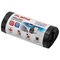 Мешки для мусора 20 л, черные, в рулоне 30 шт., ПНД, 8 мкм, 500х450 мм, LAIMA, 601376 в Каменск-Уральском