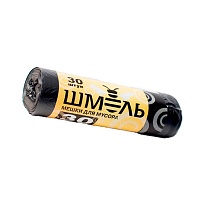 Мешки для мусора 30 л, черные, в рулоне 30 шт., ПНД, 7 мкм, 600х500 мм, ШМЕЛЬ, 4625 в Каменск-Уральском