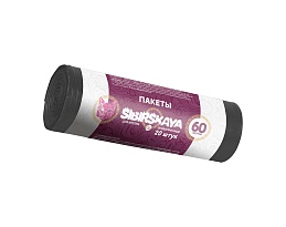 Мешки для мусора 50 л, черные, в рулоне 20 шт., ПНД, 10 мкм, 700х600 мм, SIBIRSKAYA, 101-006 S в Каменск-Уральском