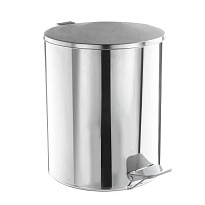 Ведро для мусора с педалью, усиленное, Титан, 15 л, нержавеющая сталь, хром в Каменск-Уральском