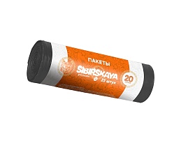 Мешки для мусора 20 л, черные, в рулоне 25 шт., ПНД, 6 мкм, 420х450 мм, SIBIRSKAYA, 101-001 S в Каменск-Уральском