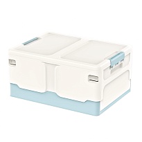 Ящик пластиковый складной белый, дно голубое, 480х360х240 мм в Каменск-Уральском