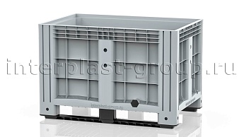 Контейнер iBox сплошной на полозьях с пробкой 2 дюйма серый в Каменск-Уральском