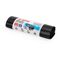 Мешки для мусора 120 л, черные, в рулоне 10 шт., ПНД, 14 мкм, 1100х700 мм, LAIMA, 601385 в Каменск-Уральском