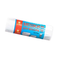 Мешки для мусора 120 л, белые, рулон 10 шт., ПНД, 12 мкм, 1100х690 мм, Эконом, МЭ2622 (МНЭ 120-10б) в Каменск-Уральском