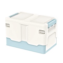 Ящик пластиковый складной белый, дно голубое, 370х240х240 мм в Каменск-Уральском