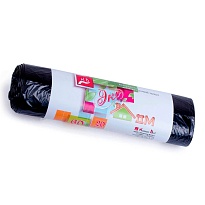 Мешки для мусора 60 л, черные, в рулоне 20 шт., ПНД, 7 мкм, 700х600 мм, Концепция Быта ЭкоДом, 601349 в Каменск-Уральском