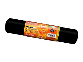 Мешки для мусора 180 л, ароматизированные, черные, в рулоне 10 шт., ПВД, 80 мкм, 1100х930 мм, EXPORT, exp18010142 в Каменск-Уральском