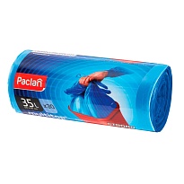 Мешки для мусора 35 л, с ушками, синие, в рулоне 30 шт., ПНД, 10,5 мкм, 640х500 мм, PACLAN Multitop, 600819 в Каменск-Уральском