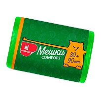Мешки для мусора 30 л, зеленые, в рулоне 90 шт., ПНД, 6 мкм, 560х480 мм, Comfort, М4268 в Каменск-Уральском