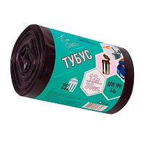 Мешки для мусора 12 л, черные, в рулоне 30 шт., ПНД, 6 мкм, 550х320 мм, Концепция Быта Tubus, 604936 в Каменск-Уральском