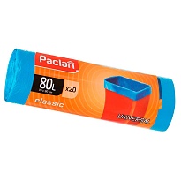 Мешки для мусора 80 л, синие, в рулоне 20 шт., ПНД, 12 мкм, 900х700 мм, PACLAN Classic, 606335 в Каменск-Уральском