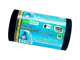 Мешки для мусора 100 л, черные, в рулоне 10 шт., ПВД, 70 мкм, 1000х600 мм, PREMIUM+, 1001076 в Каменск-Уральском