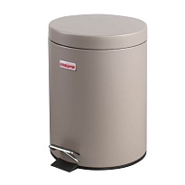 Ведро-контейнер для мусора (урна) с педалью LAIMA Classic, 5 л, серое, матовое, металл, со съемным внутренним ведром в Каменск-Уральском